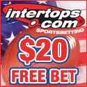 $20 free bet at Intertops.com